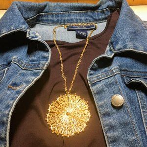 Bold Gold Mandala Necklace